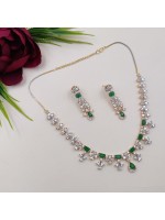 Cubic Zirconia Designer Necklace Set 